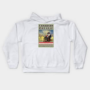 Vintage Travel Poster Canada Windsor Station Kids Hoodie